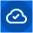 Upload Complete icon in Glean's header bar. Icon is a cloud outline with a tick inside.