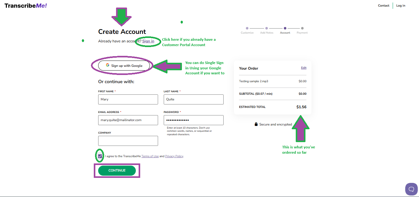 TM Support/HelpScout/Screenshots/Order Now Process 2026/Placing and Confirming Order Now/2026 Screenshots/Order Now Create Account Page ss 1 2026.png