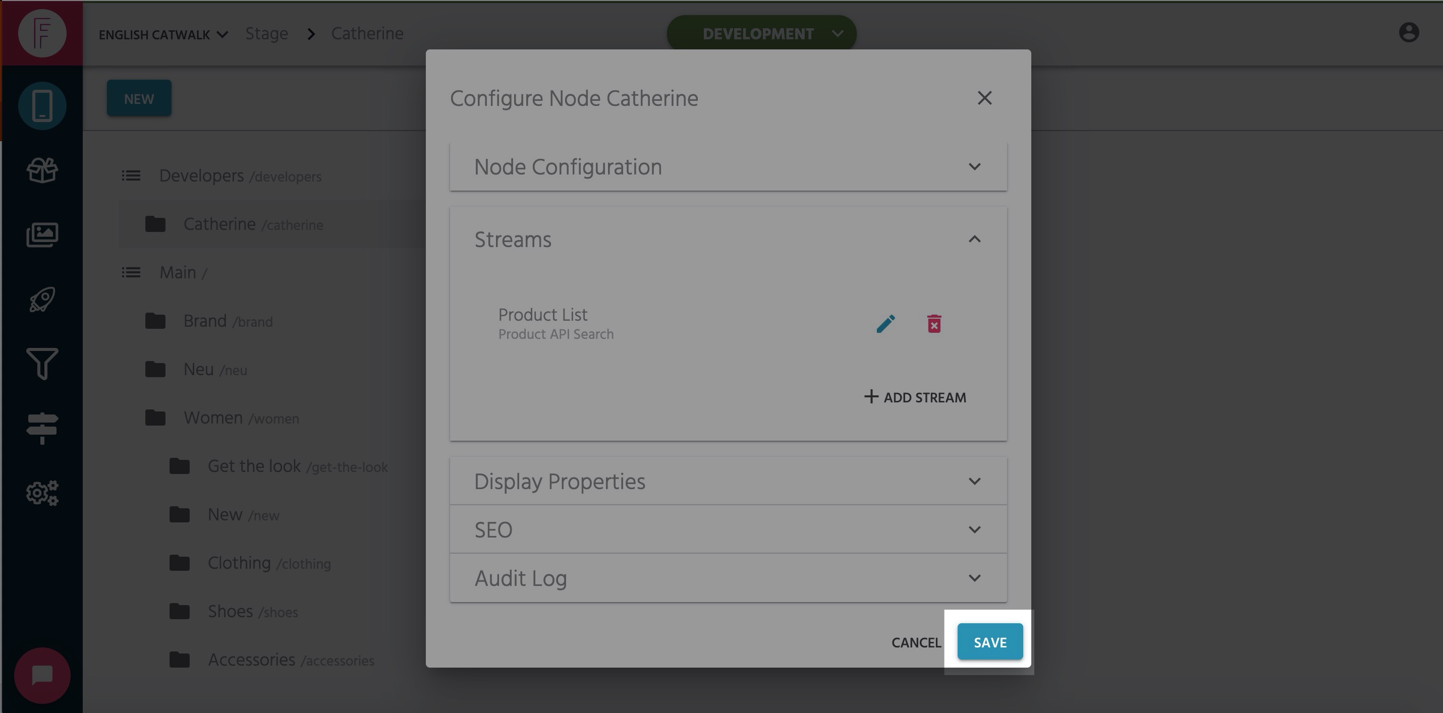 Uploading a Tastic to Backstage Save Node