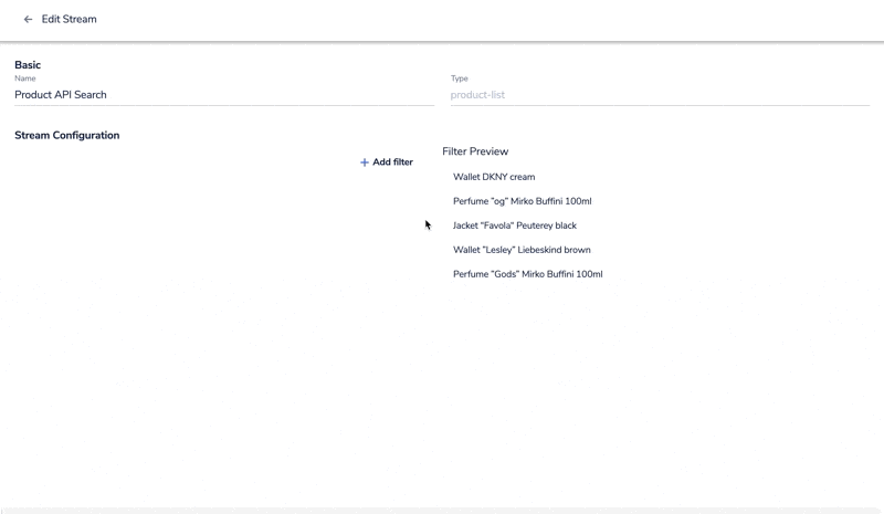 Add stream to category page