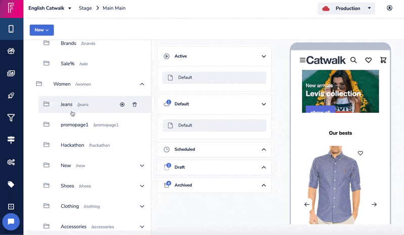 Creating new page for category pages