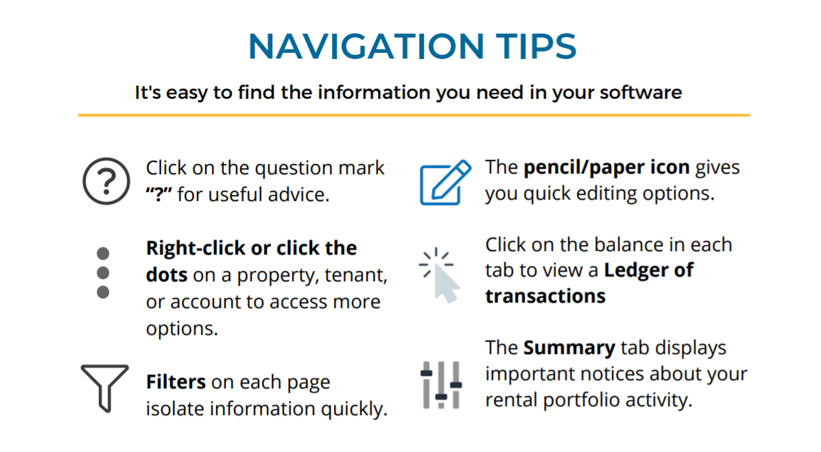 Rentec Direct navigation tips