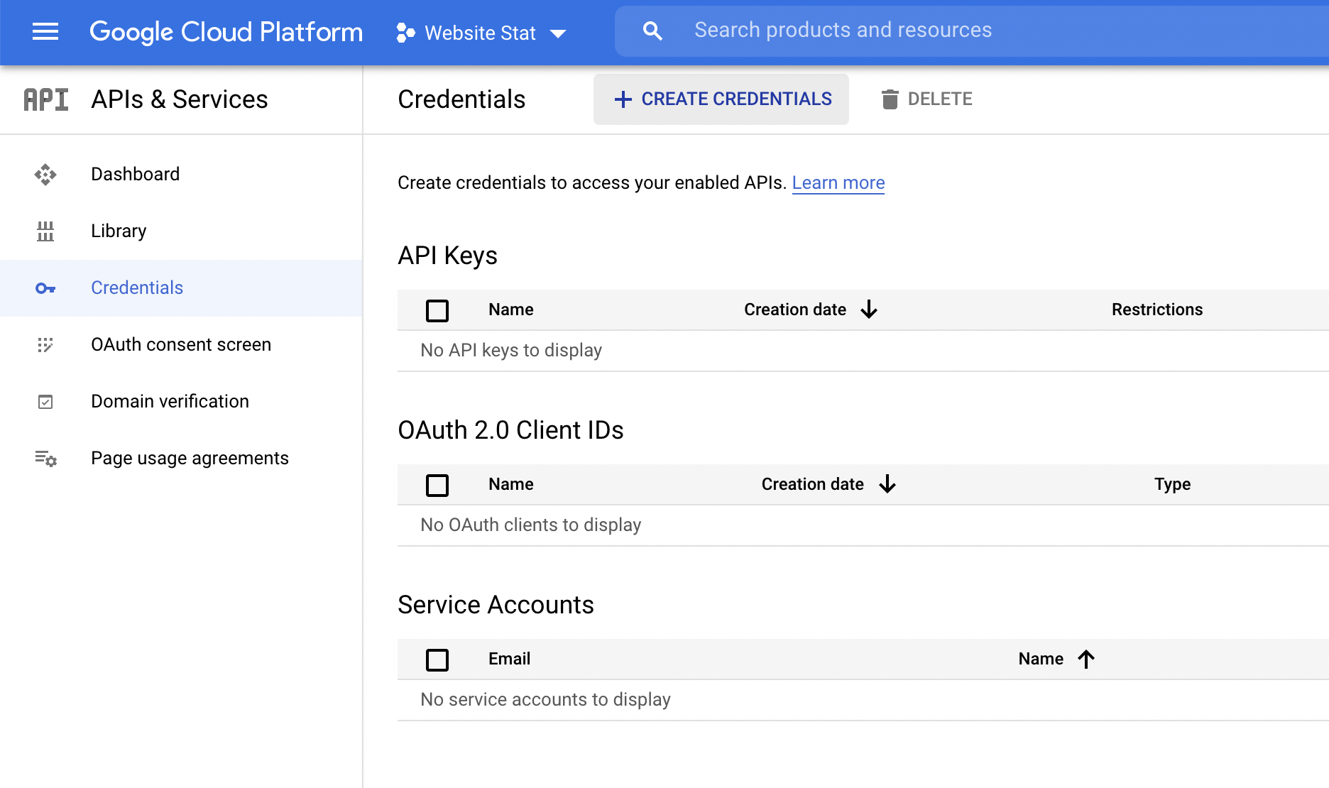  Google Analytics API Key Seed Webs Docs