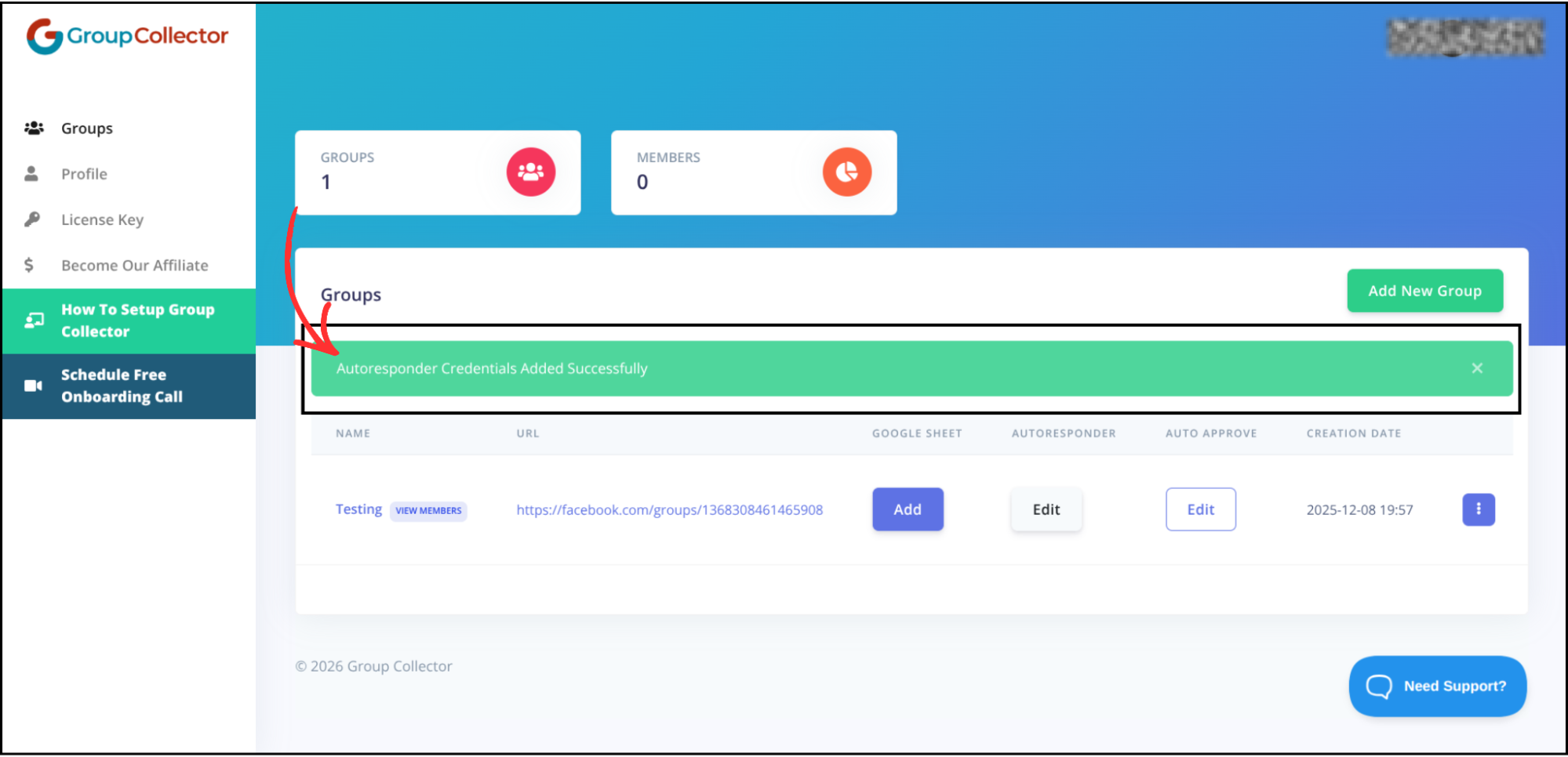 MailerLite integration step screenshot