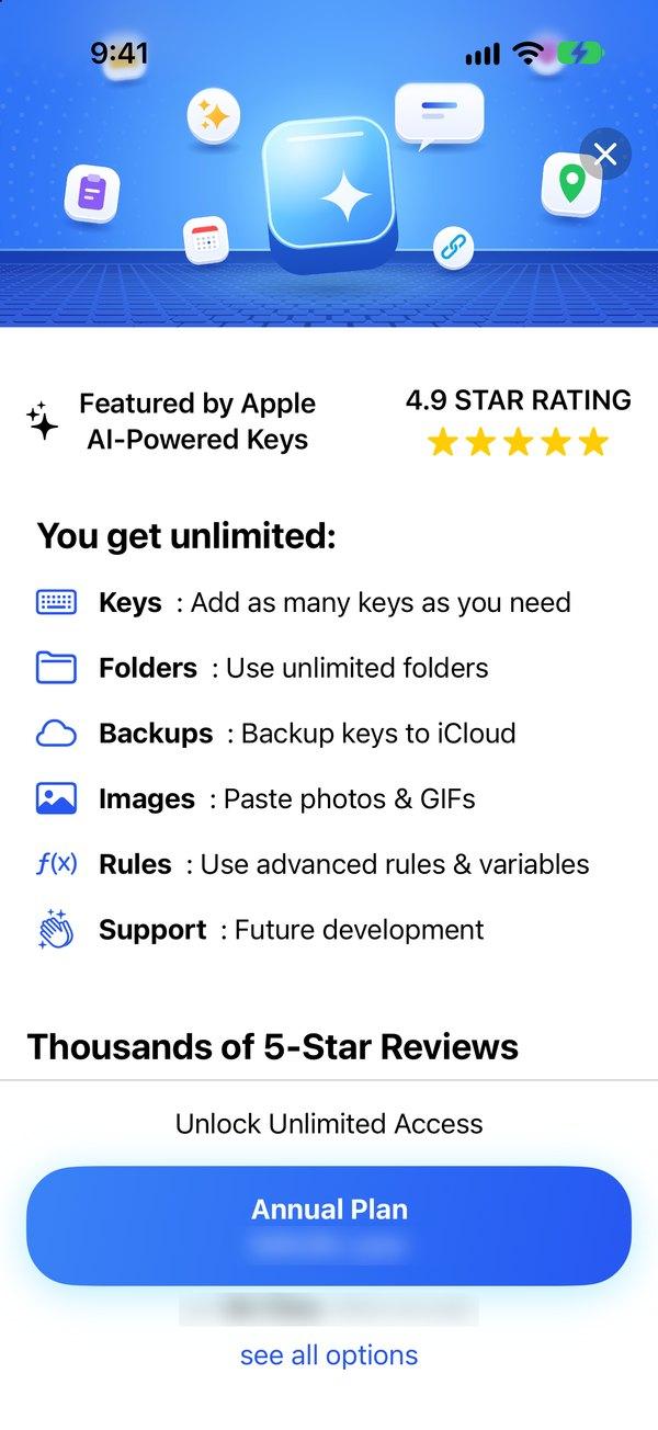 The WordBoard Pro upgrade screen
