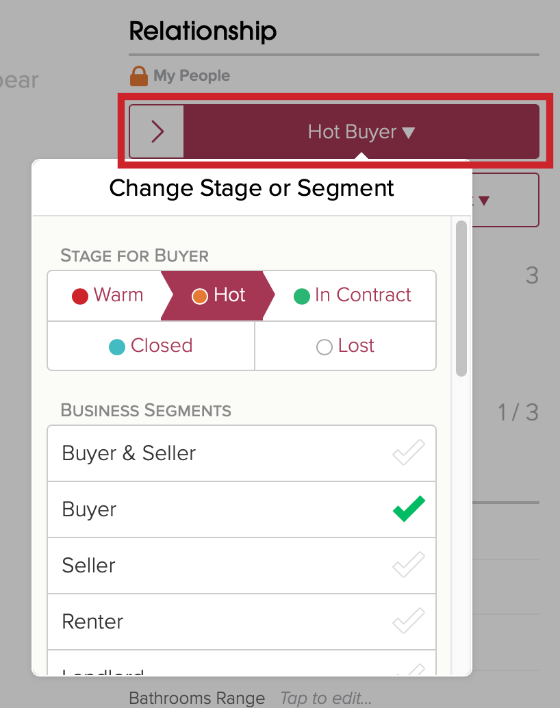 Tap on the Stage / Segment name and then update either or both.
