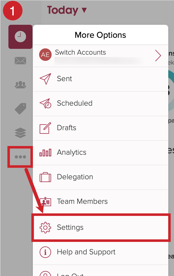 Tap on More > Settings