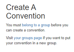 Create a Convention section on TTE