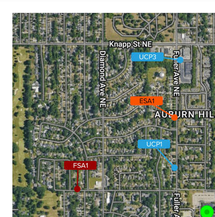 Figure 3. A section of a Map displayed in a PDF without the Grid