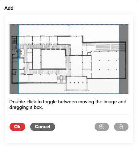 Figure 4. The Add screen with adjustment tools