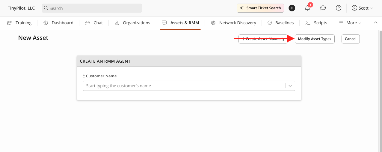 A screenshot showing the Syncro dashboard.