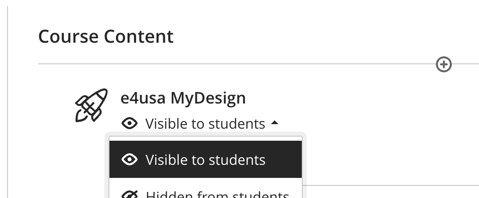 A screenshot showing the tool visibility menu setting