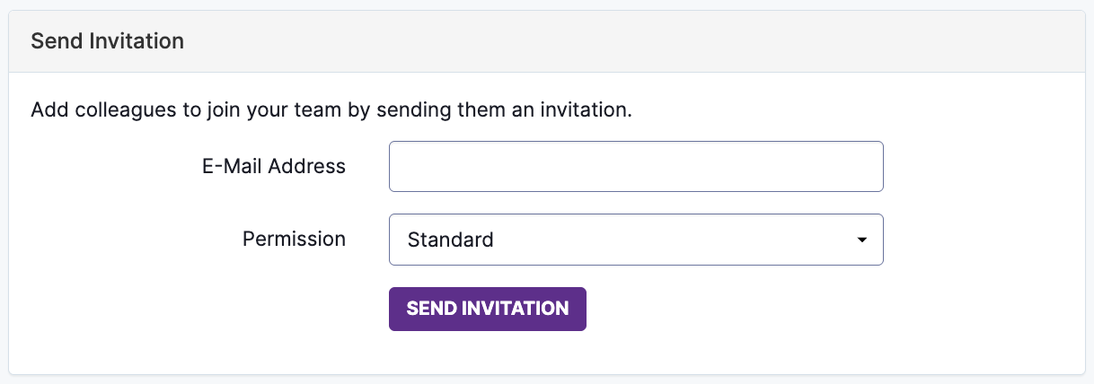 Send Invitation