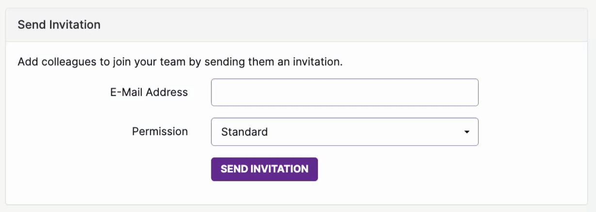 Send Invitation with Permission Level