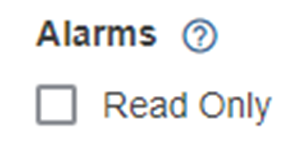 Alarms permission on the Employee Access tab set to Read Only