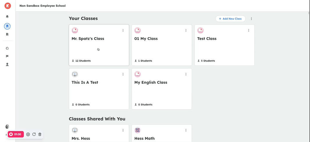 An animation showing a teacher navigating to their Assignments page, selecting an assignment to edit, and adding a missing student to the assignment.