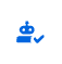 An icon of a robot with a checkmark to indicate a question is auto-graded.