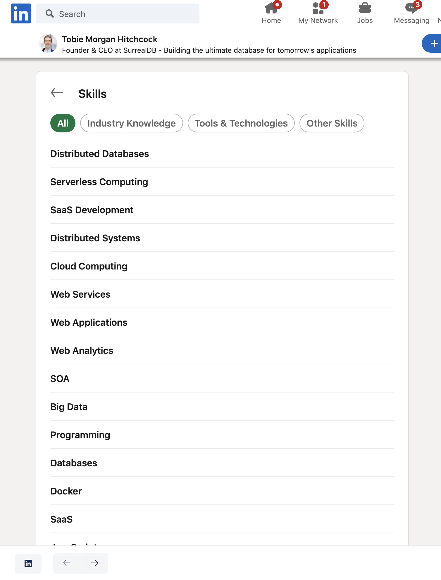 3.9.1 Skills and endorsements