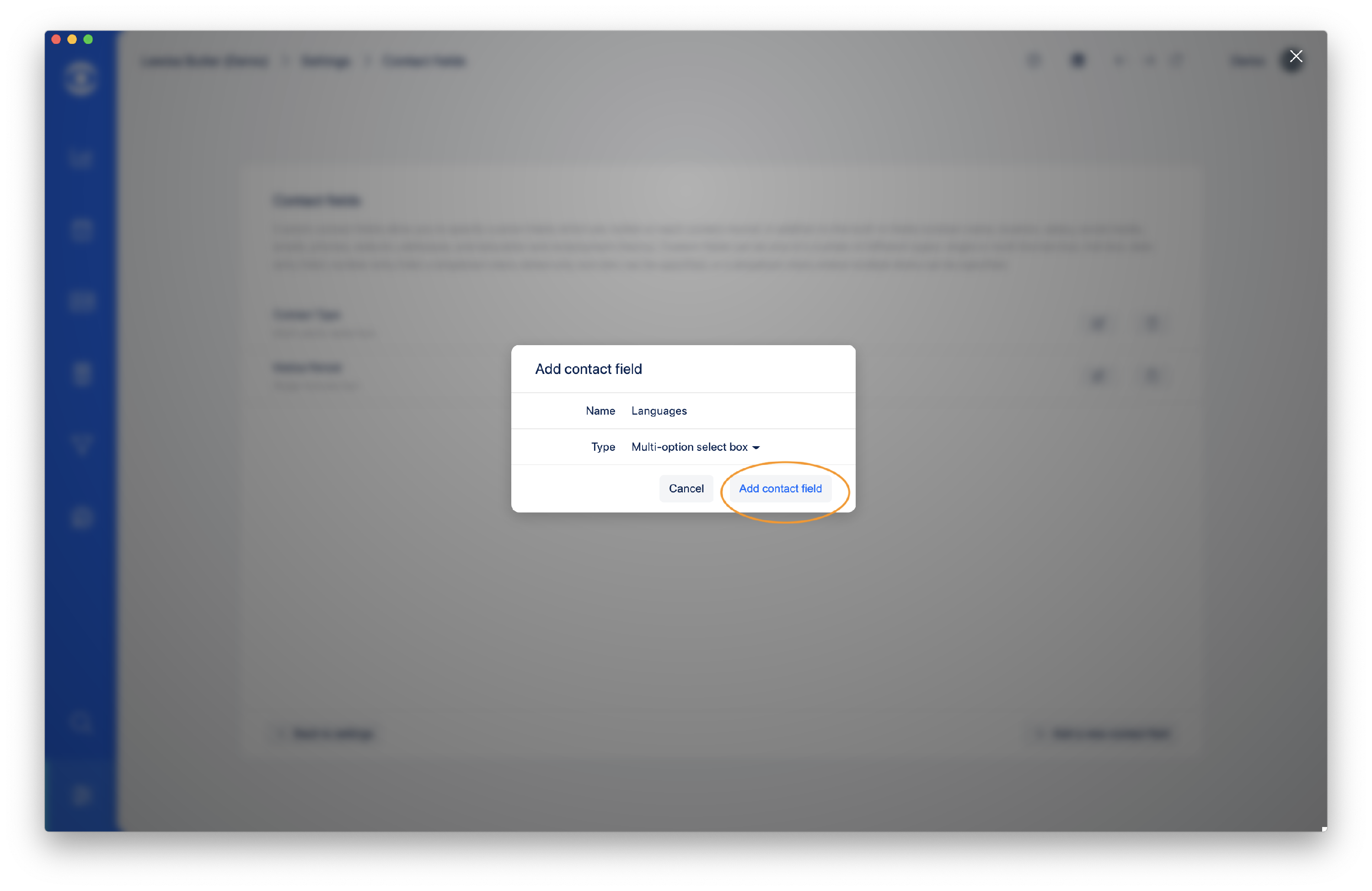 3.5.12 add contact field