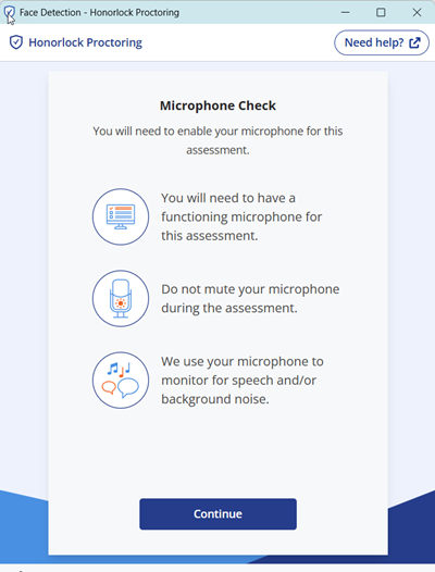 Microphone check information