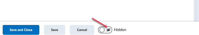 Hidden toggle