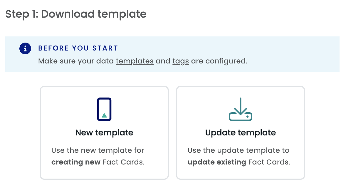 Step 1: Download template