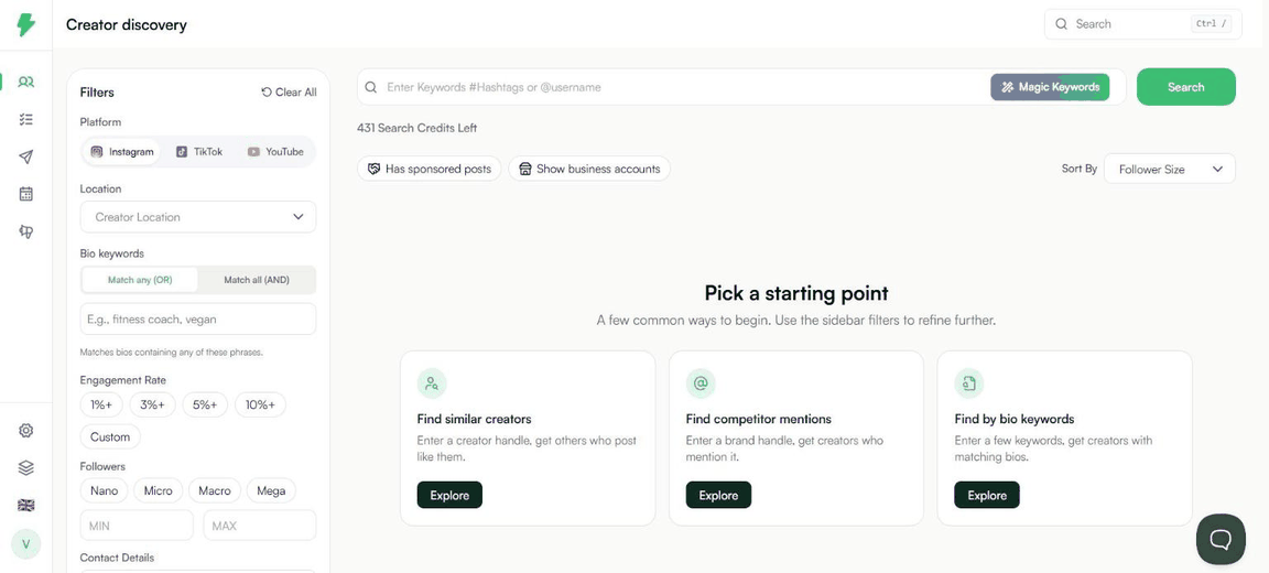 Tour of Discover, My List, Campaign, Calendar, and Settings
