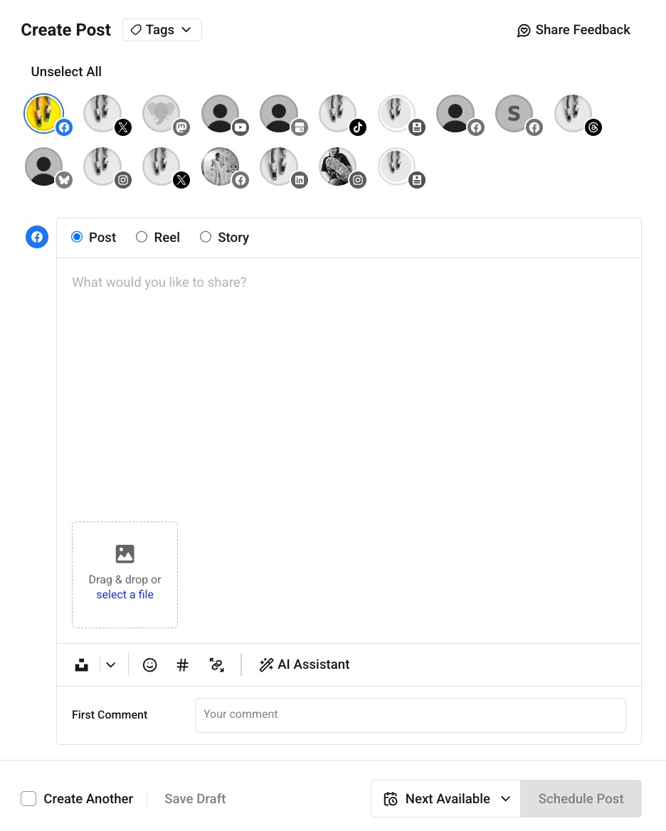 Buffer empty Publish composer