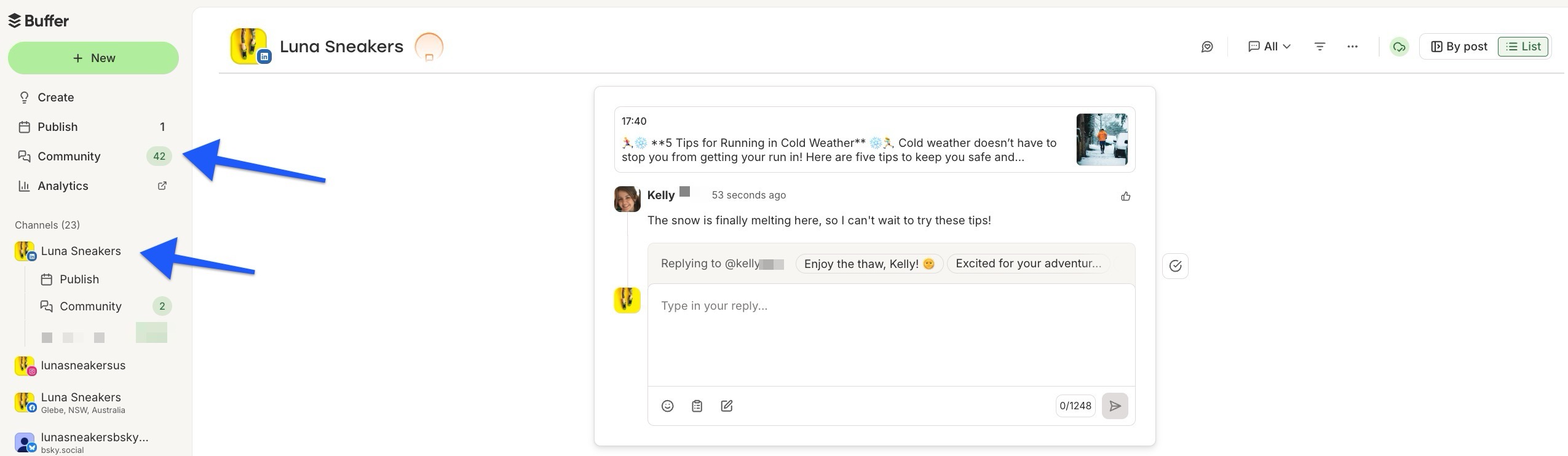 Buffer - Community - LinkedIn post