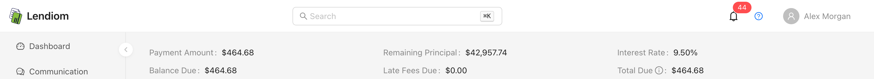 The loan page tab row with Overview, Story (tagged Beta) and Details