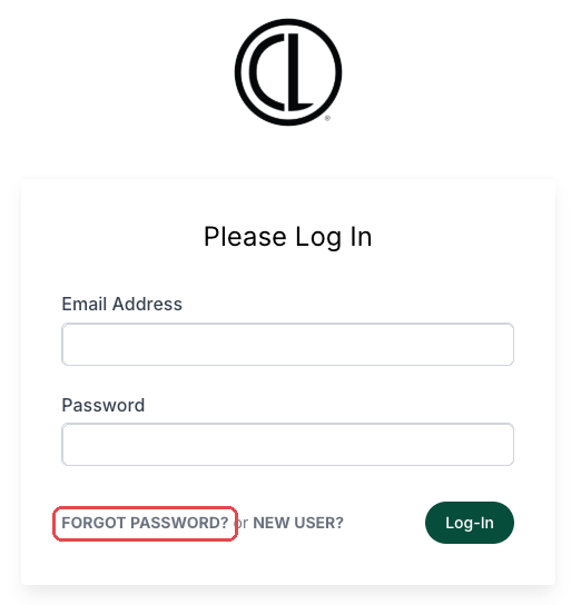 ARC sign-in page with the Forgot password link highlighted