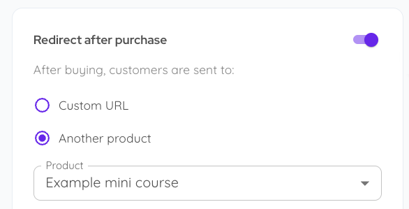 Coachcart - Redirect after purchase