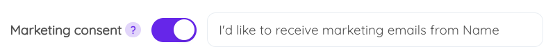 Default marketing consent statement