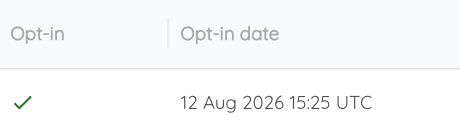 Opt-in data example