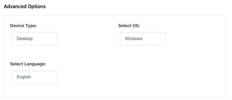 serp check advanced settings