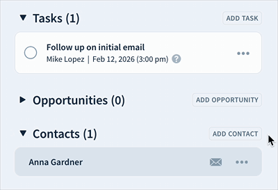 Screencap of reordering side panel sections.