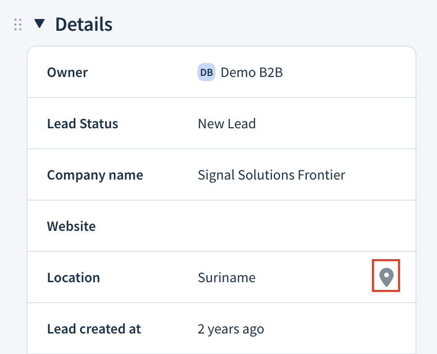 Screenshot showing the location attribute