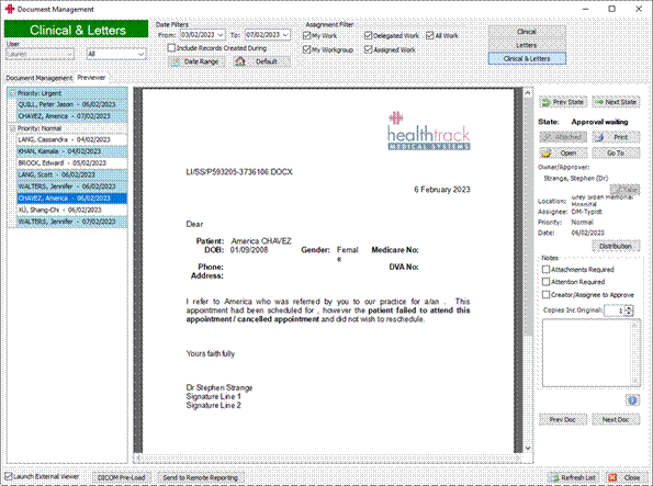 Title: Previewer Tab - Description: The Previewer tab in Document Management showing the Notes panel on the right side