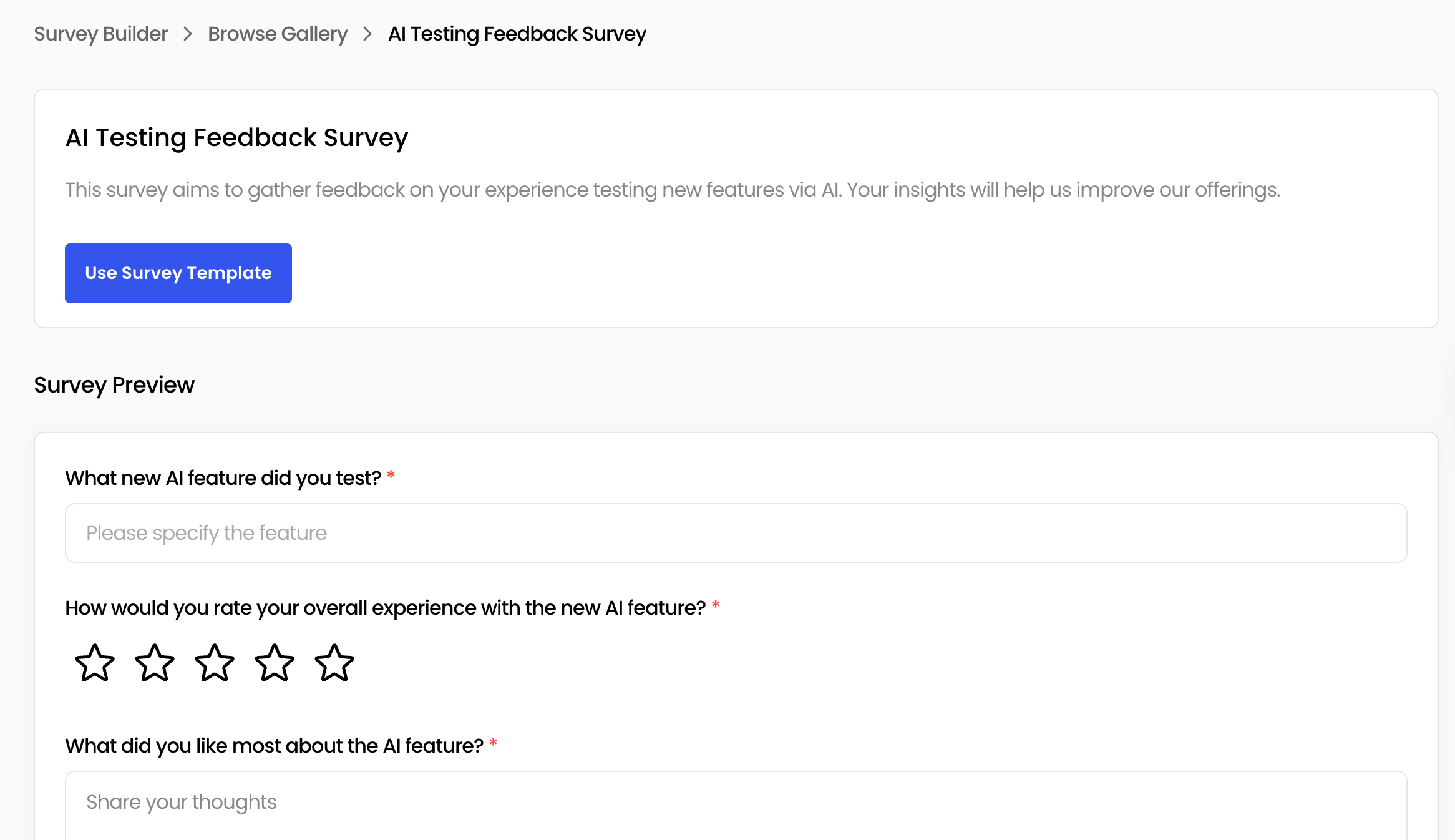 Use the templates and get your first survey in just a minutes