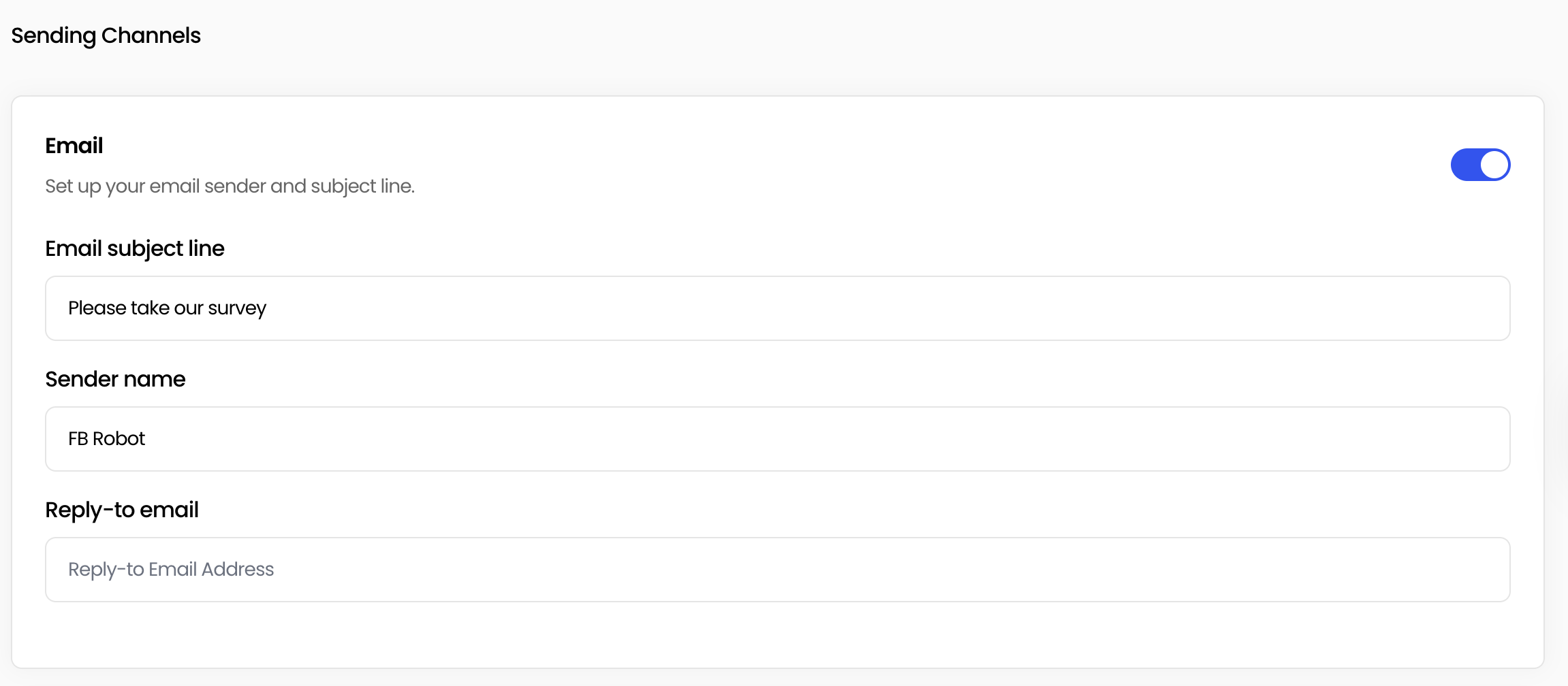 Email invite editor with subject line, body copy, and personalization token fields
