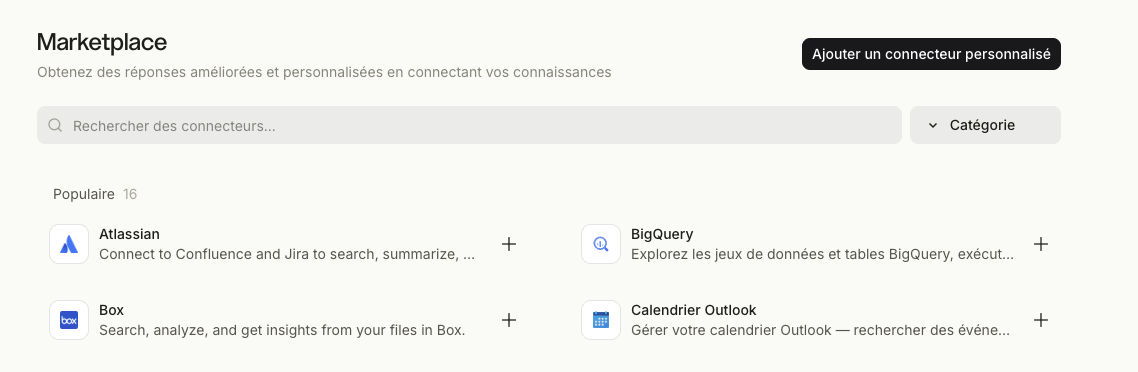 Marketplace des connecteurs Mistral Vibe