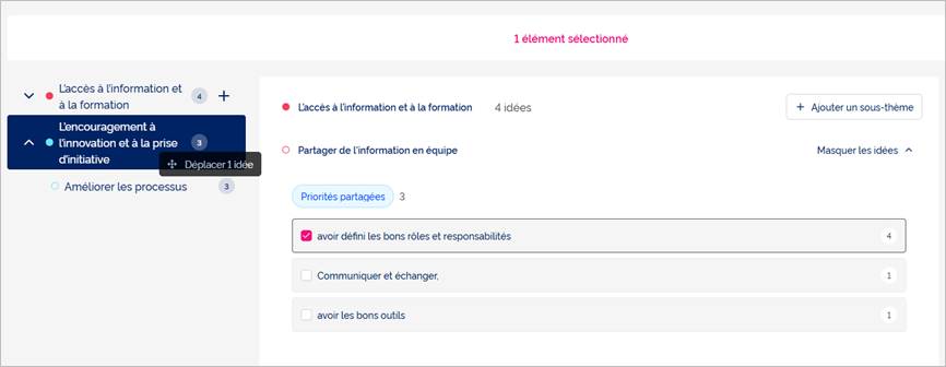 Déplacer une idée