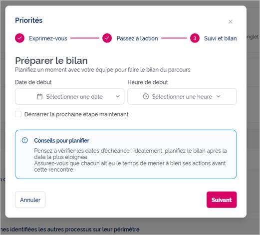 Préparer le bilan