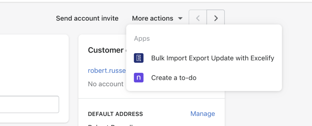Shopify to do customer