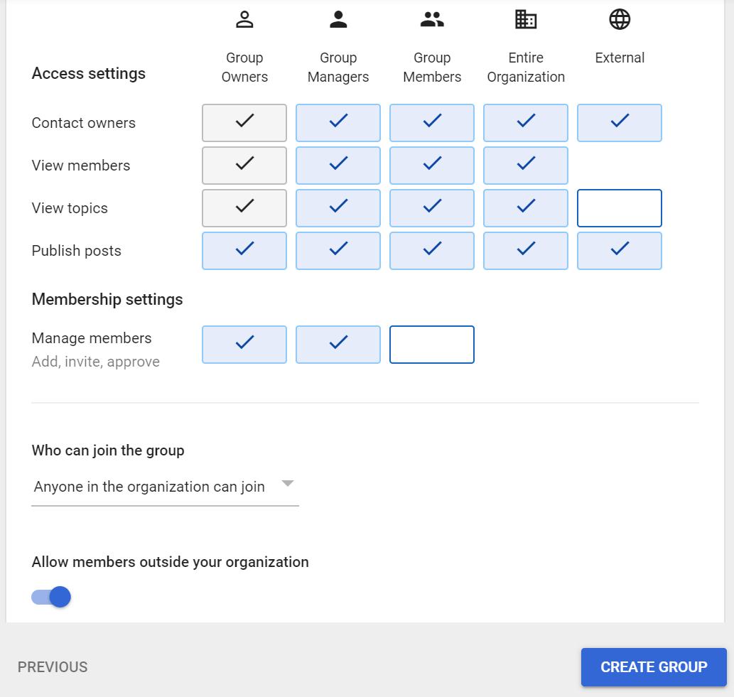 Managing Google Group members