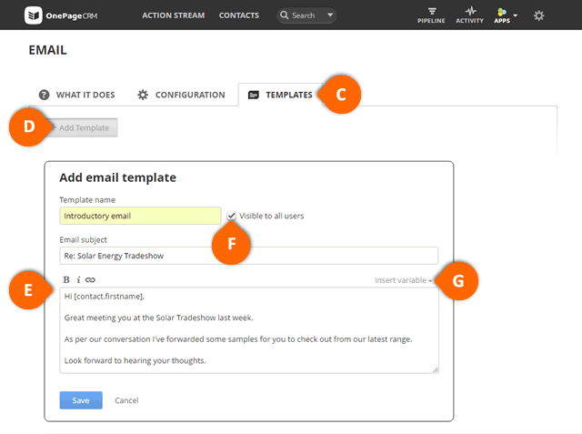 how to create a email template