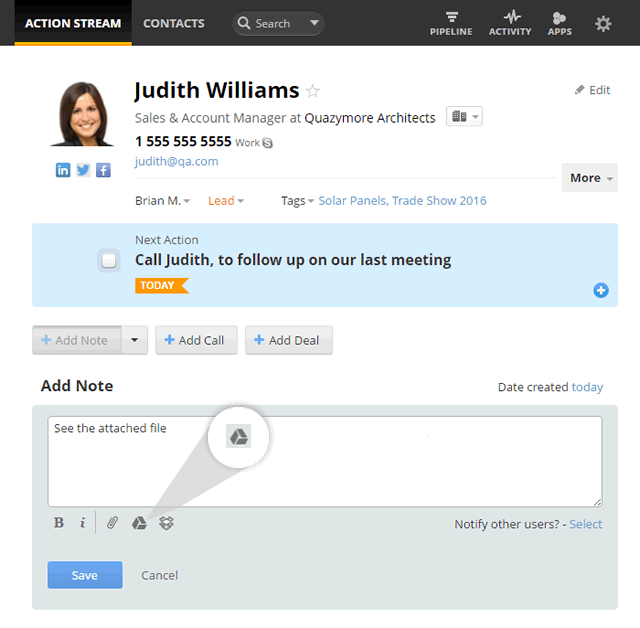 Google Drive - <b>OnePageCRM</b> Help Center