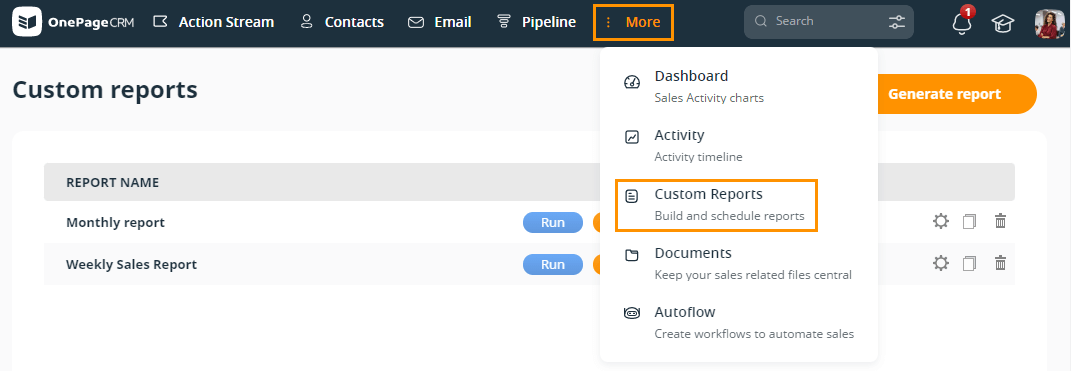 Create And Manage Custom Reports – MYHB