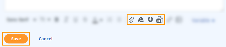 Email templates | Attach a file to the template