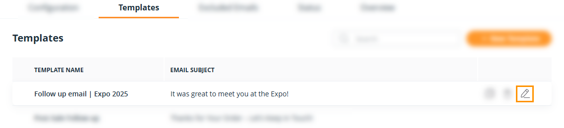 Email template | Edit email template